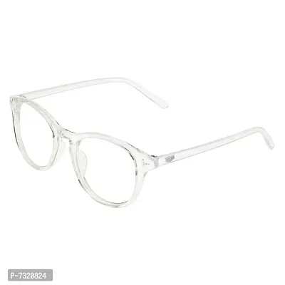 Casual Transparent  Clear Polycarbonate Round Unisex Sunglasses 162