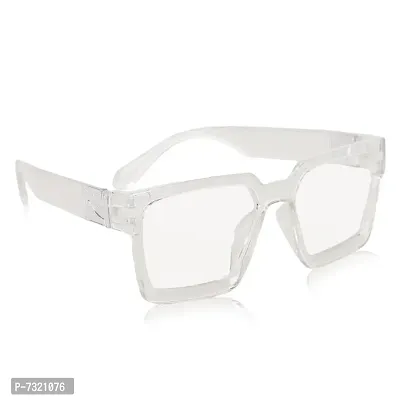 Fashionable Transparent  Clear Polycarbonate Square Unisex Sunglasses 163-thumb0