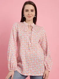 Elegant Multicoloured Polyester Printed Top For Women-thumb1