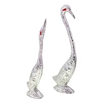 RAJKRUTI Handicraft Metal Kissing Swan (6 x 3 x 18 cm, Multicolour)-thumb2