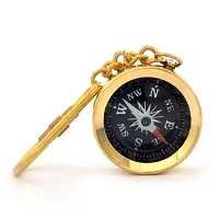 Antique Brass Handcrafted Compass in Keychain -161-thumb1