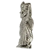 Lord Radha Krishna Antique White Metal Idol 120-thumb1