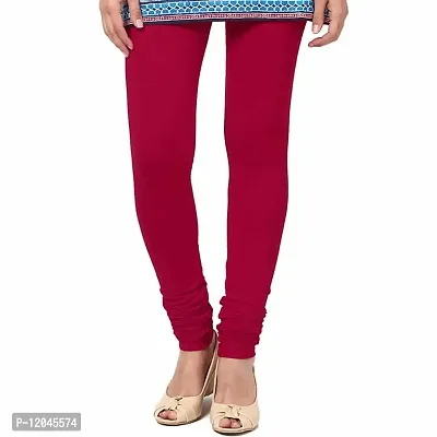 Magenta Churidaar Cotton Leggings-thumb0