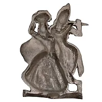 Lord Radha Krishna Antique White Metal Idol 120-thumb2