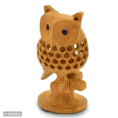 Good Luck Sign Wooden Owl Sitting Tree Branch -180-thumb2