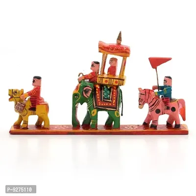 Royal Maharaja Procession Wood Handicraft Item 204