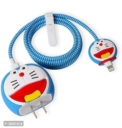 doreamon face charger cover with full cable protector for apple 18/20w charger-thumb0