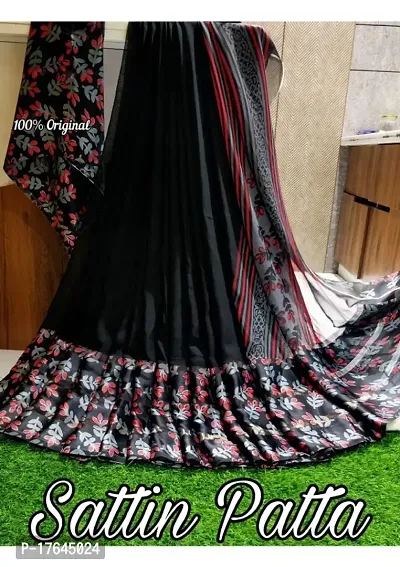 Fancy Satin Saree with Blouse Piece for Women
