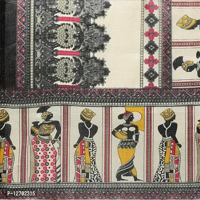 KEMZA Women's Printed Cotton Silk Dupatta (Black_Free size)-thumb4