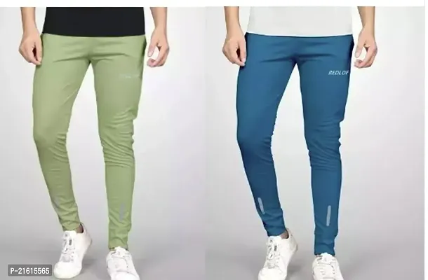Stylish Multicoloured Polyester Regular Track Pants Pack Of 2
