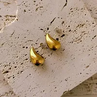 Gold Plated Tear Drop Earing Minimalist Anti Tarnish Jwellery (Pack of 1)-thumb3