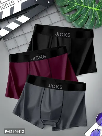 Jicks Men's Ultra-Comfort Nylon Underwear with Stretch  Anti-Bacterial Protection - Pack of 3