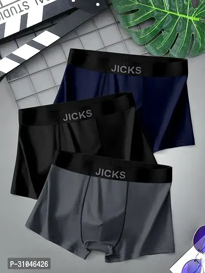 Jicks Men's Ultra-Comfort Nylon Underwear with Stretch  Anti-Bacterial Protection - Pack of 3