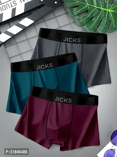 Jicks Men's Ultra-Comfort Nylon Underwear with Stretch  Anti-Bacterial Protection - Pack of 3