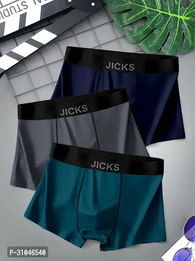 Jicks Men's Ultra-Comfort Nylon Underwear with Stretch  Anti-Bacterial Protection - Pack of 3