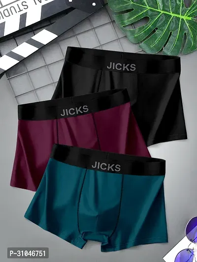 Jicks Men's Ultra-Comfort Nylon Underwear with Stretch  Anti-Bacterial Protection - Pack of 3