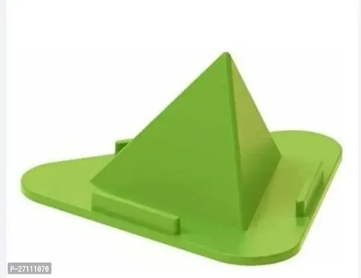 Stylish Green Plastic Sided Mobile Phone Stand Pyramid Shape Holder Mobile Stand
