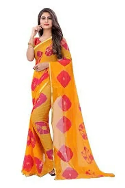 Stylish Georgette Saree with Blouse piece For Women