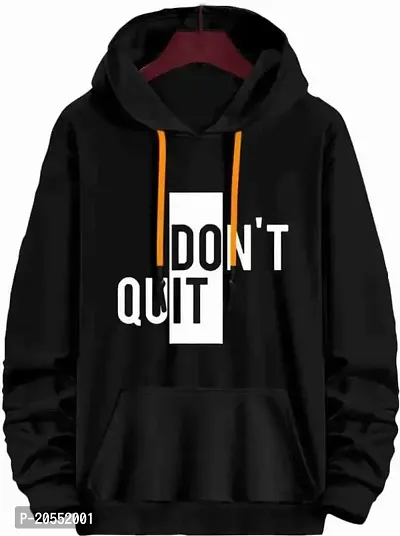 BLUE MOTH Don?t Quit Printed Men Women Full Sleeve Winter wear Hoodie