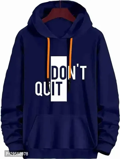 BLUE MOTH Don?t Quit Printed Men Women Full Sleeve Winter wear Hoodie