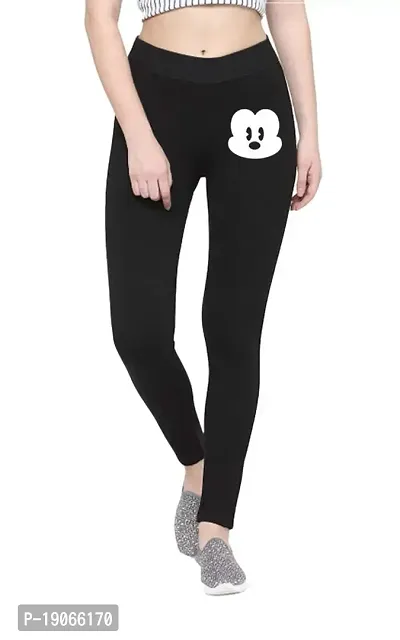 Buy Dinkcart Women's Jeggings Black Long Cotton Lycra Legging Jegging  Printed Pants Free Size - Mickey Mouse Online In India At Discounted Prices