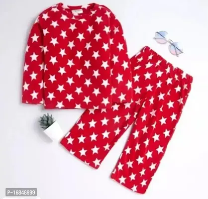 Red crepe clothing set for baby boy