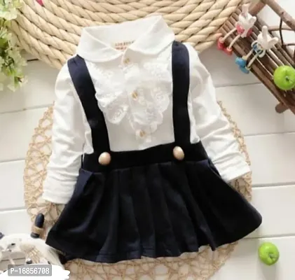 Black  Color Crepe Dress  for Baby Girls-thumb0