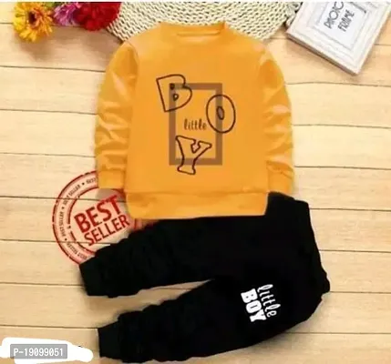 yellow colour cotton clothing set for baby boys