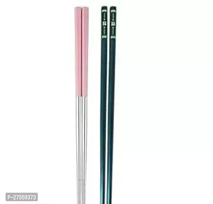 Ryans And Kyans Reusable Metal Chopsticks, 2 Pairs 304 Stainless Steel Chinese Chopsticks Portable Travel Chopstick Washable Chop Sticks