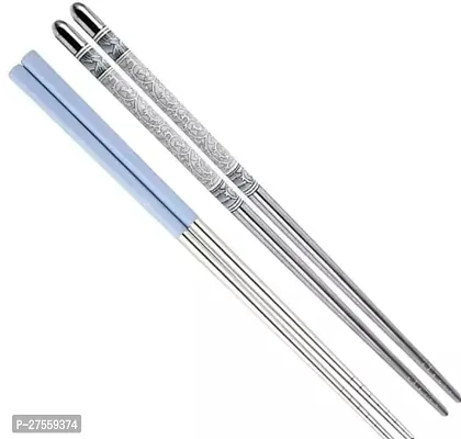 Ryans And Kyans Reusable Metal Chopsticks, 2 Pairs 304 Stainless Steel Chinese Chopsticks Portable Travel Chopstick Washable Chop Sticks