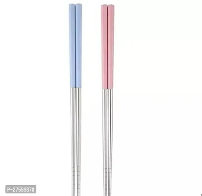 Stylish Chopsticks with Silicon Covers Lightweight Reusable Silicon Stainless Steel Dishwasher Safe 2 Pairs