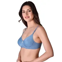 Narsingha Dreams Womens Cotton Lightly Padded Full Coverage Non-Wired T-Shirt Bra Combo Pack of 3-thumb2