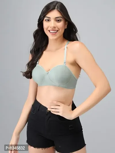 Narsingha Dreams Womens Cotton Lightly Padded Half Cup Non-Wired T-Shirt Bra Combo Pack Of 3-thumb5