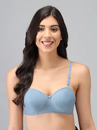 Narsingha Dreams Womens Cotton Lightly Padded Half Cup Non-Wired T-Shirt Bra Combo Pack Of 3-thumb1