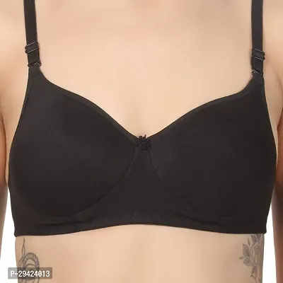 Fancy Cotton Blend Solid Full Coverage Bras For Women-thumb0
