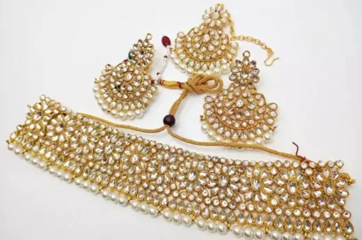 Gold Plated Kundan Bridal Jewellery Sets