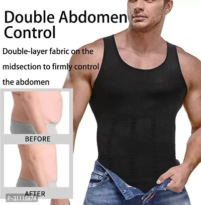 Tummy Tucker Vest Slimming Body Shaper Abs Abdomen Slim N Lift White Men Shapewear-thumb5