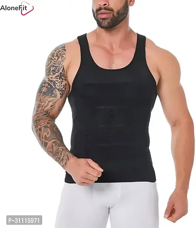 Tummy Tucker Vest Slimming Body Shaper Abs Abdomen Slim N Lift Black Men Shapewear-thumb0