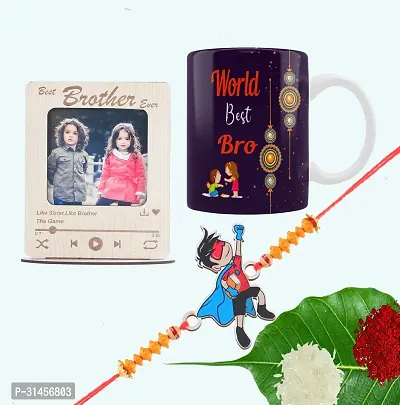 Designer Raksha Bandhan Gifts For Brothers And Sisters- Roli Chawal, Rakhi, Photo Frame, Coffee Mug-thumb0