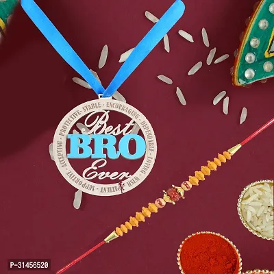 Designer Raksha Bandhan Gifts For Brothers And Sisters- Roli Chawal, Rakhi, Medal-thumb0