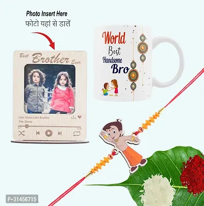 Designer Raksha Bandhan Gifts For Brothers And Sisters- Roli Chawal, Rakhi, Photo Frame, Coffee Mug-thumb0