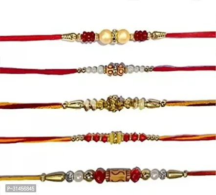 Designer Raksha Bandhan Rakhi For Brothers And Sisters-5 Pieces-thumb2