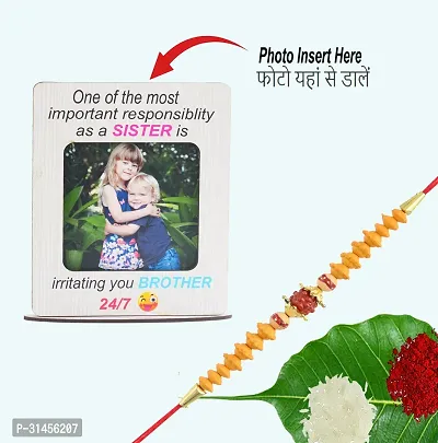 Designer Raksha Bandhan Gifts For Brothers And Sisters- Roli Chawal, Photo Frame, Rakhi-thumb0