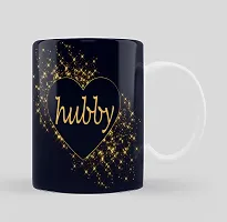 iMPACTGift Hubby Wifey Premium Quality Printed for Husband, Wife On Marriage, Anniversary, Birthday, Valentine Gifts 252 Ceramic Coffee Mug  (330 ml, Pack of 2)-thumb3