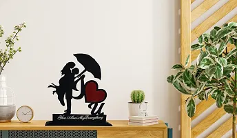 iMPACTGift You are My Everything Couples Gift for Valentine's Day Anniversary love Birthday Decorative Showpiece - 20 cm  (Wood, Black, Red)-thumb4