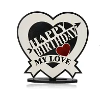 iMPACTGift For you Happy Birhday My Love gifts for hubby Wifey your love Birthday. Decorative Showpiece - 0.5 cm  (Wood, Black, White)-thumb2