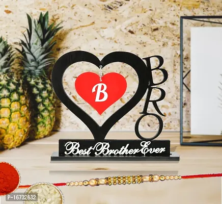 iMPACTGift Red, Black B Alphabet Frame Rakhi gifts for Brother