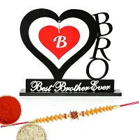 iMPACTGift Red, Black B Alphabet Frame Rakhi gifts for Brother-thumb2