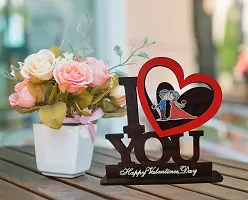 iMPACTGift Happy Valantine Day My Love Best Couple gift for life partner Hubby wifey  Boyfriend Girlfriend Birthday1 Decorative Showpiece - 18 cm  (Wood, Black-thumb2