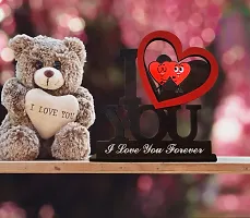 iMPACTGift I Love You F0rever  Best Couple gift for life partner Hubby wiFy Birthday Valantine  Annvirsery1 Decorative Showpiece - 18 cm  (Wood, Black)-thumb2